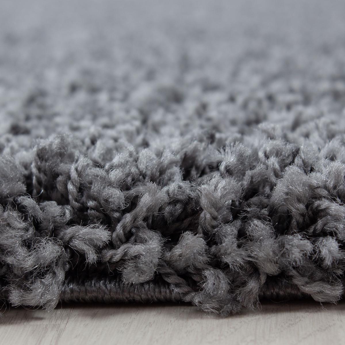 Tapis poils longs shaggy tissé motif uni ZASIVE