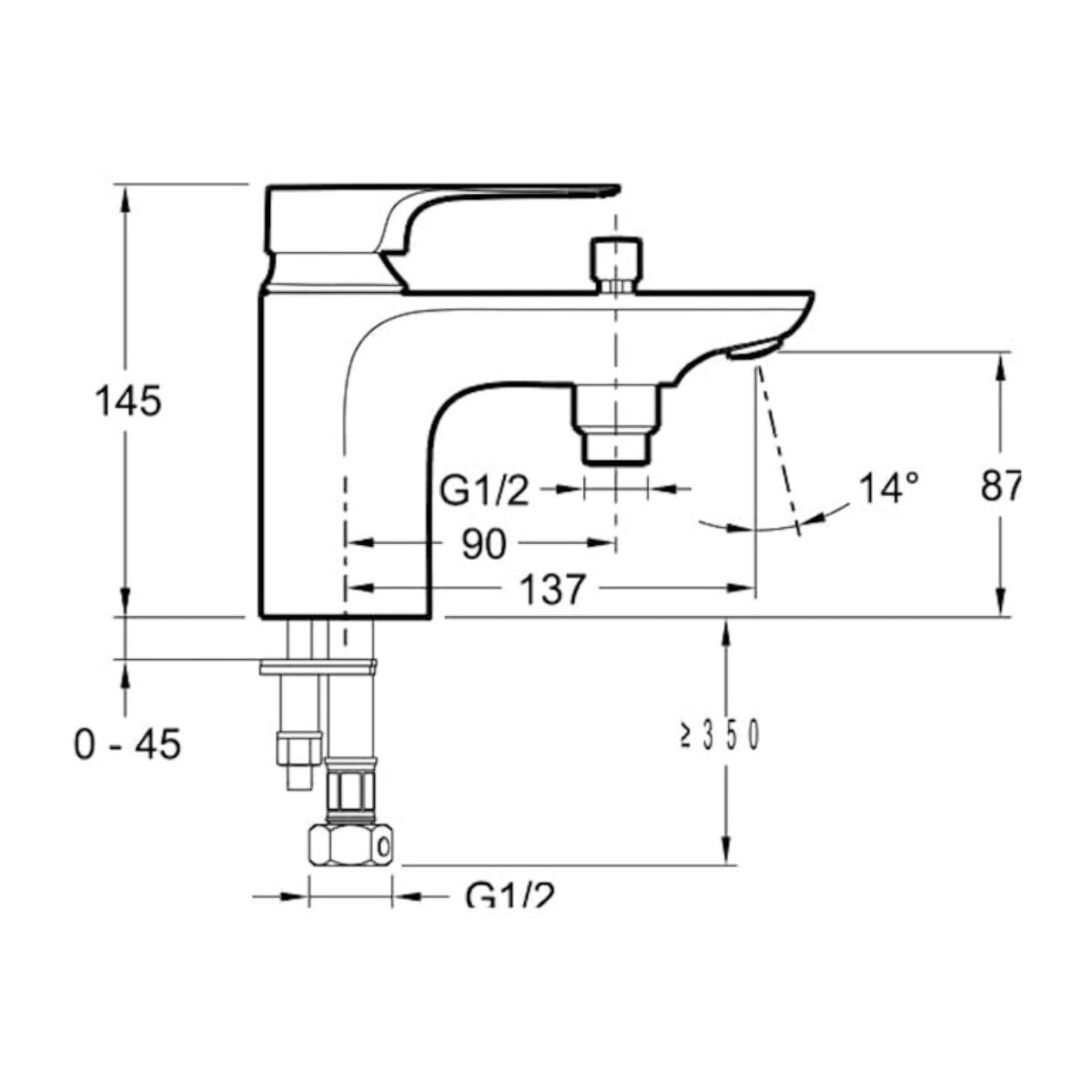 Jacob Delafon - Mitigeur bain douche monotrou Aleo+ chrome