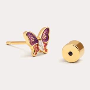 Orecchino Butterfly Rose Placcato Oro