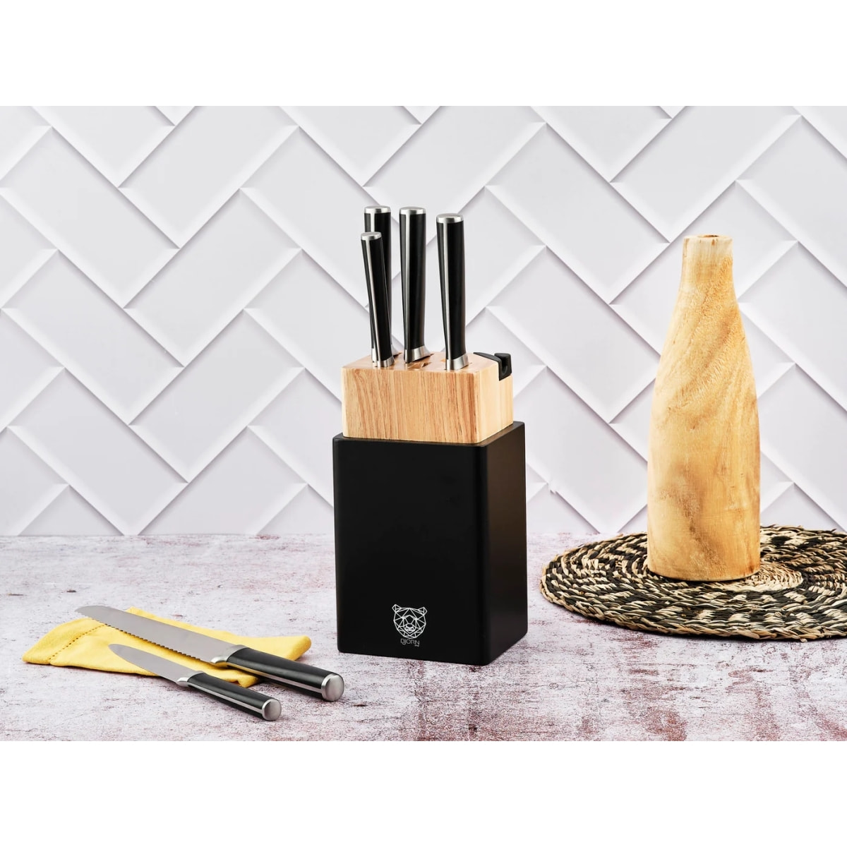 Bloc couteaux de cuisine JONA PORVOO - 8 pièces