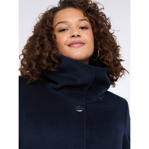 Fiorella Rubino - Chaqueta de mezcla de lana con capucha - Azul