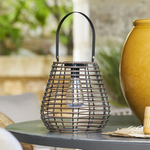 Lampe solaire "Viky" - marron H26 cm