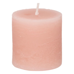 Lot de 4 bougies rustiques rose clair 60g