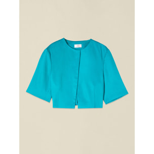 Oltre - Chaqueta corta de lyocell - Petrol Blue