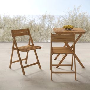 Lot de 2 chaises pliantes en bois d'acacia - Siquijor