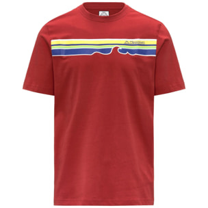 T-Shirts & Top Kappa Uomo Logo Tide 140 Rosso