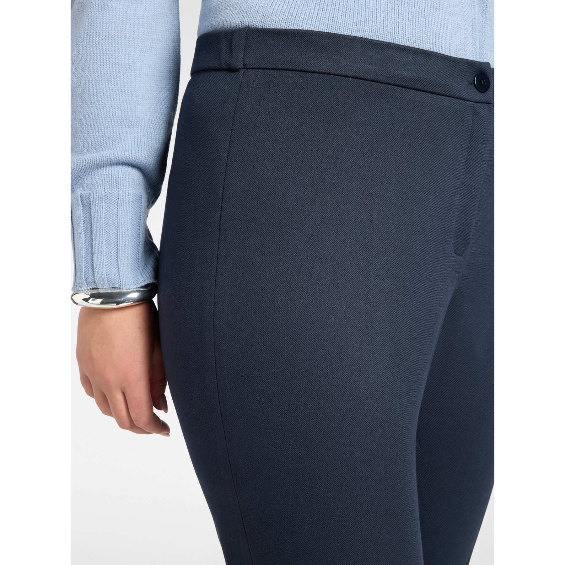 Elena Mirò - Pantaloni in jersey misto viscosa - Blu