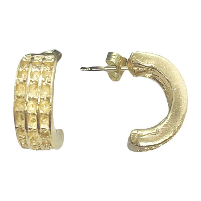 Pendiente Dots medio aro en dorado