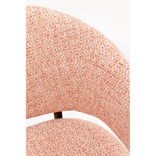 Chaise avec accoudoirs August Melange rose Kare Design
