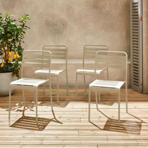 Chaise de jardin acier (lot de 4) AMÉLIA