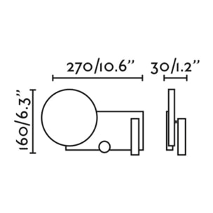 KLEE Aplique izquierdo negro con lector