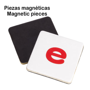 Juego de actividades de ortografía con 107 letras magnéticas. Tarjetas de aprendizaje de palabras en inglés.