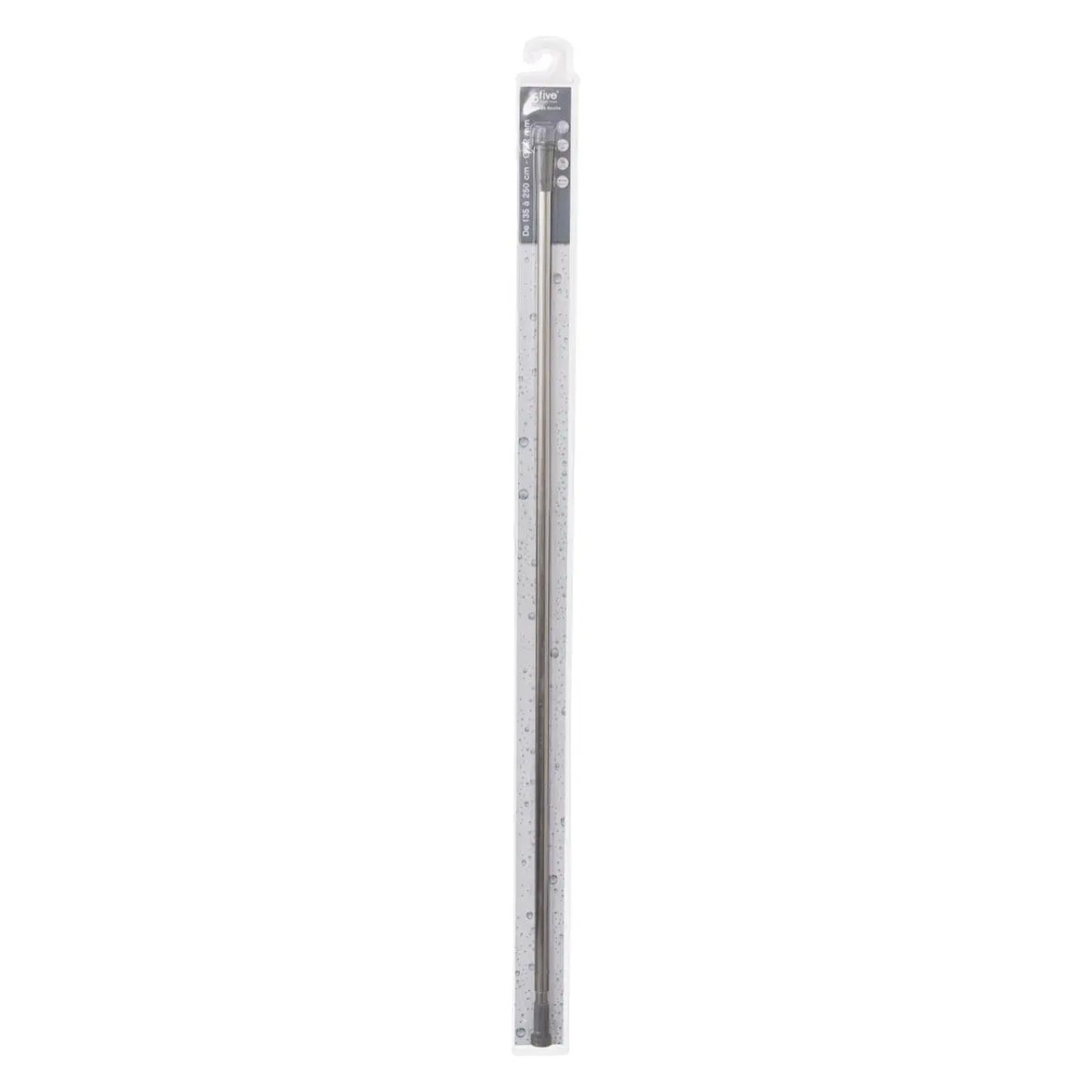 Barre de douche extensible 135x250cm inox