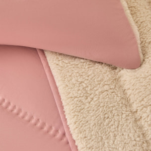 Edredón infantil reversible con borreguito suave Repola color rosa Microfibra