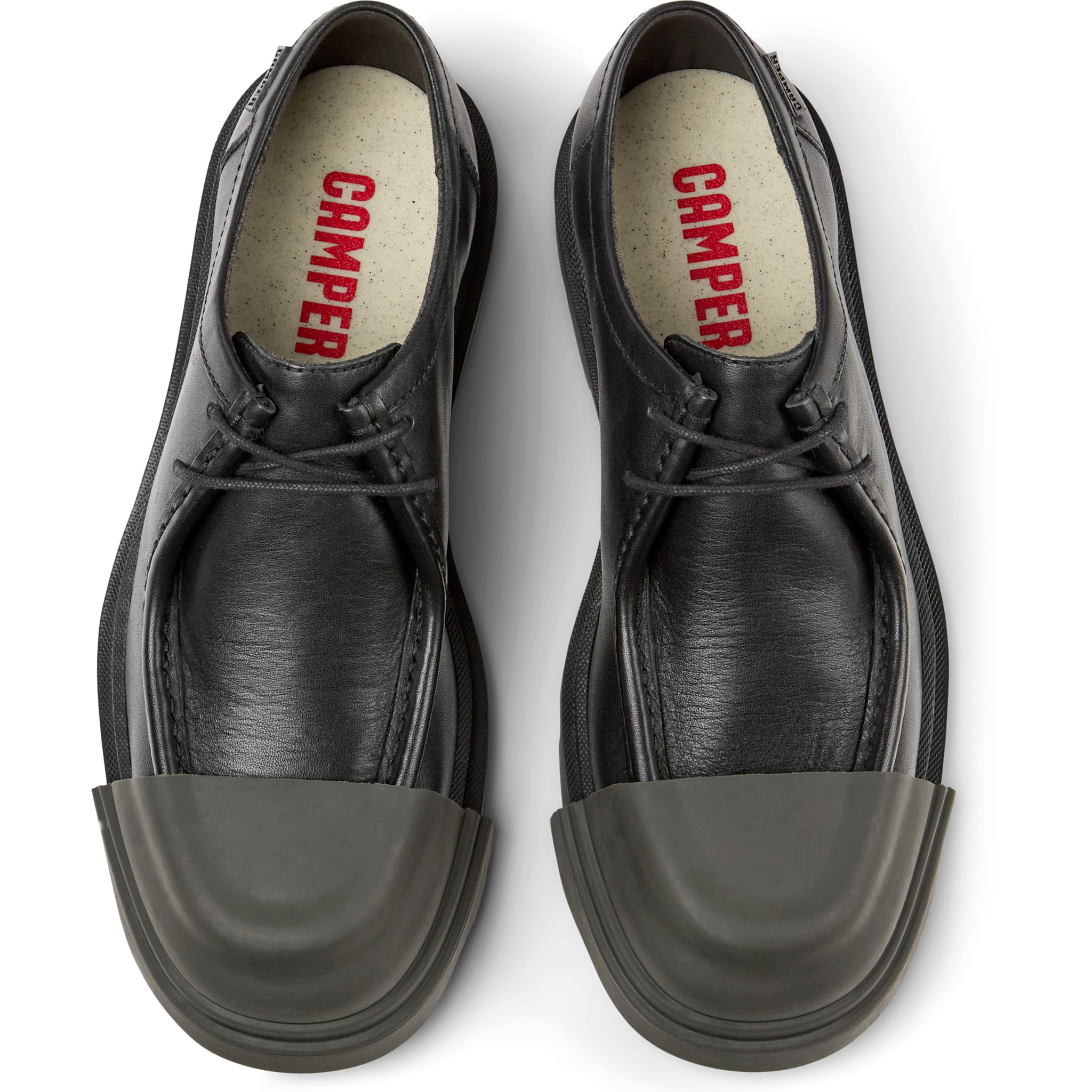 Zapatos de cordones - CAMPER Junction - Negro - Cuero liso