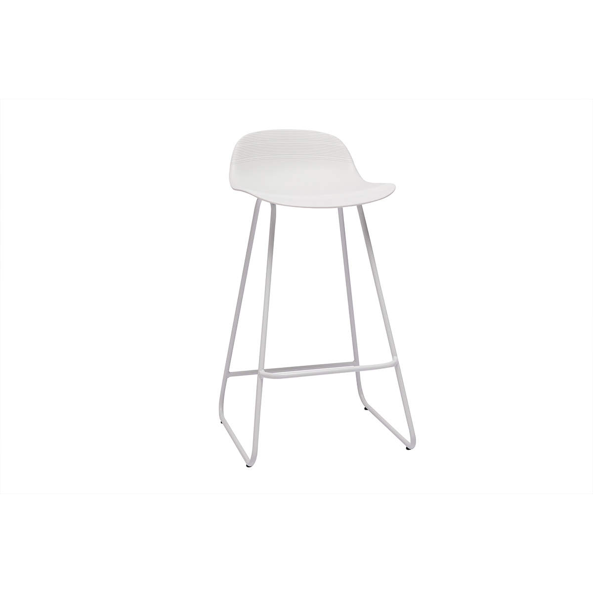 Tabourets de bar design blancs H65 cm (lot de 2) ELLA