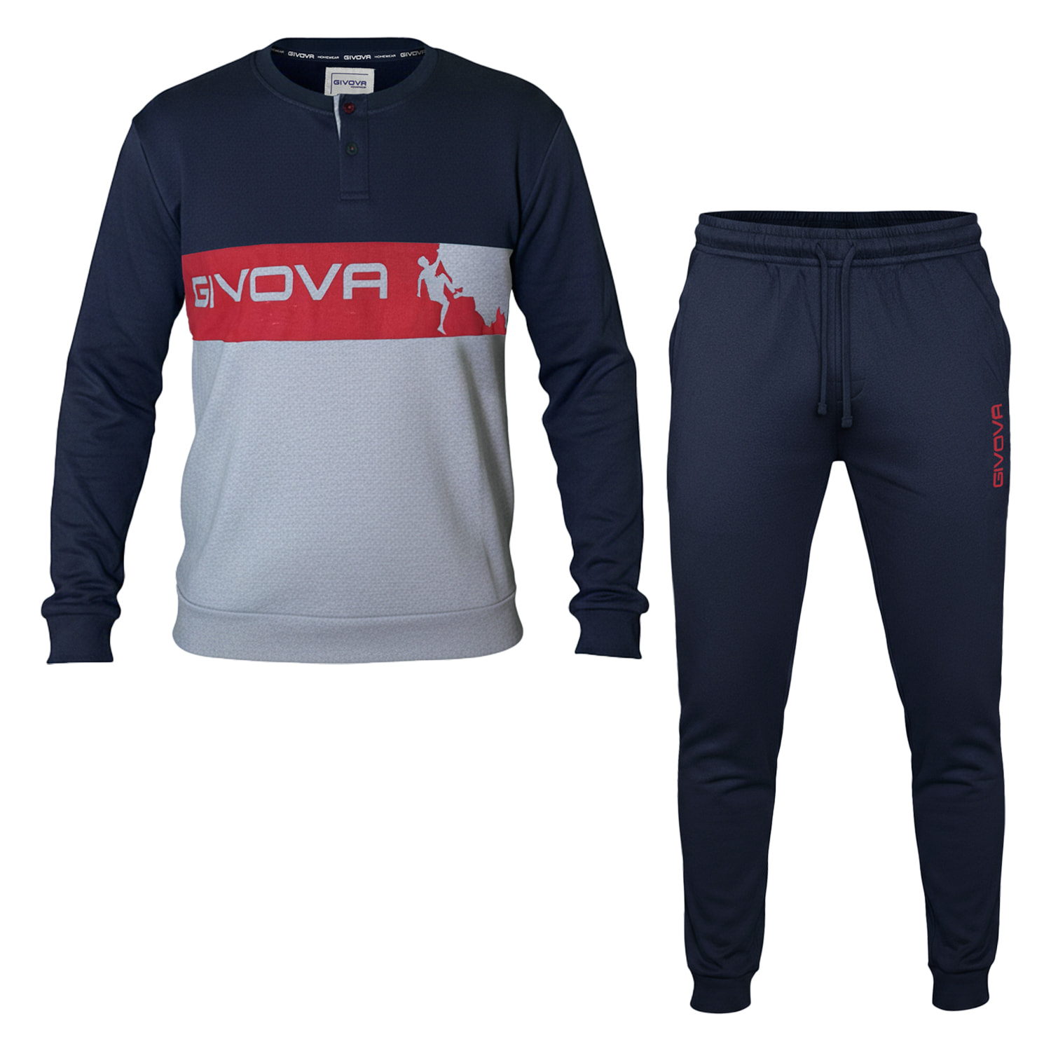 Pigiama Lungo Uomo GIVOVA Caldo Cotone Interlock