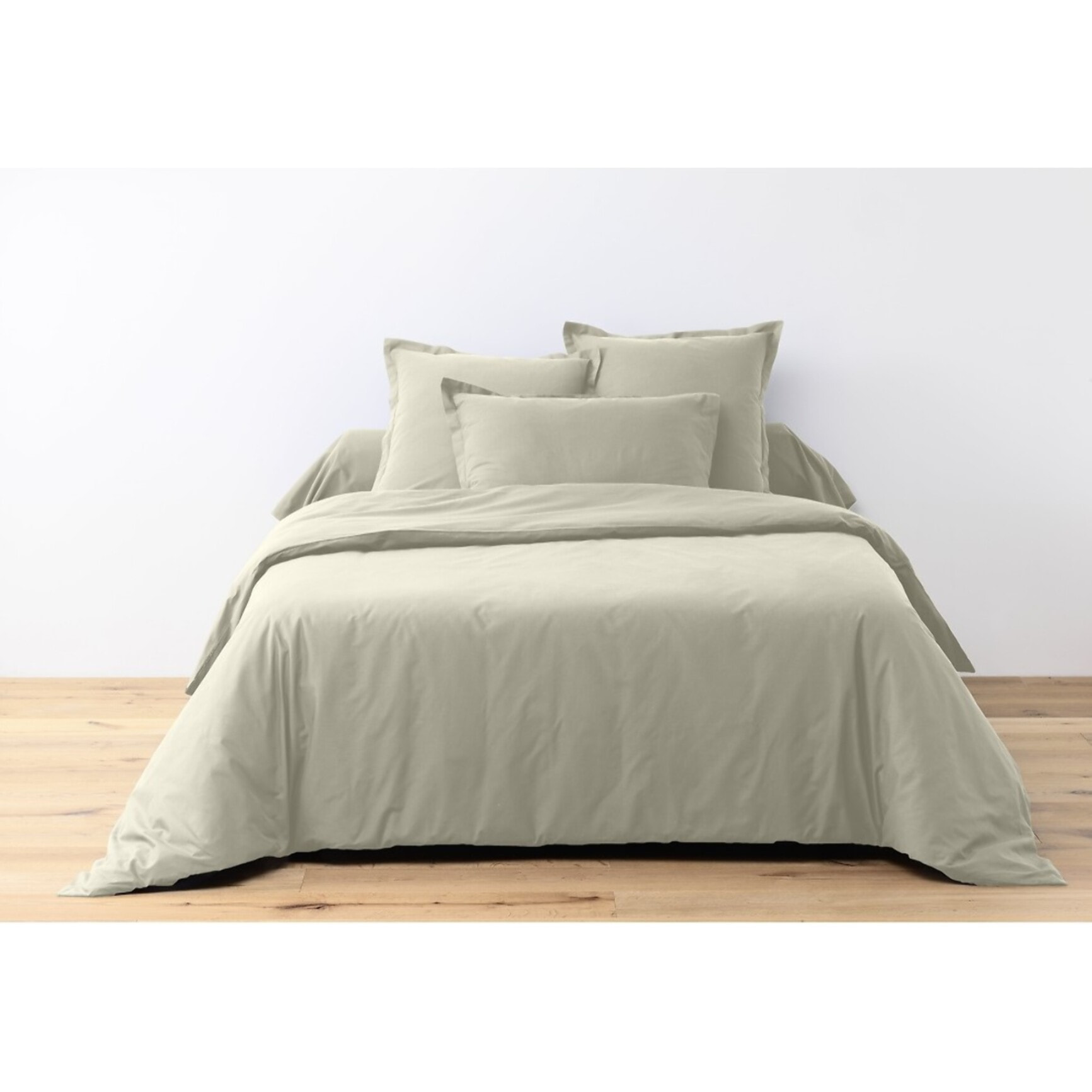 Parure Housse De Couette + 2 taies 100% Coton 57fils Grege