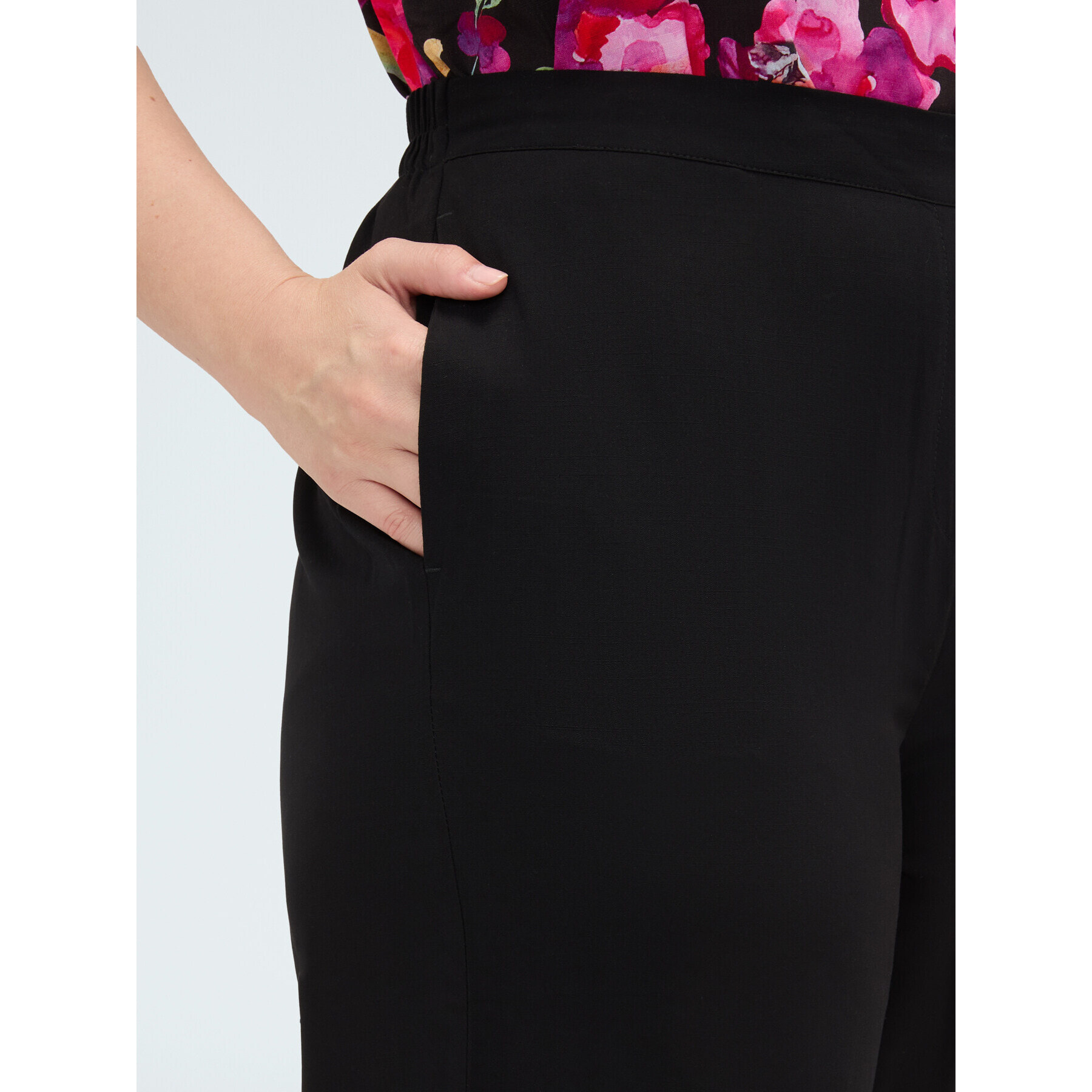 Fiorella Rubino - Pantaloni wide leg in viscosa - Nero