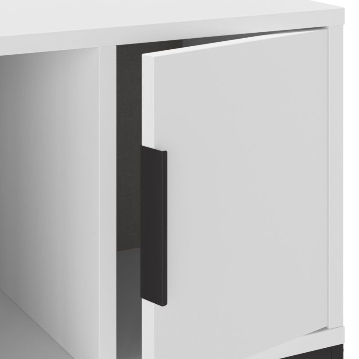 Mesita de noche Brik Blanco Negro