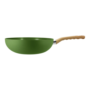 Wok en revêtement céramique 28cm vert - tous feux COLORAMA