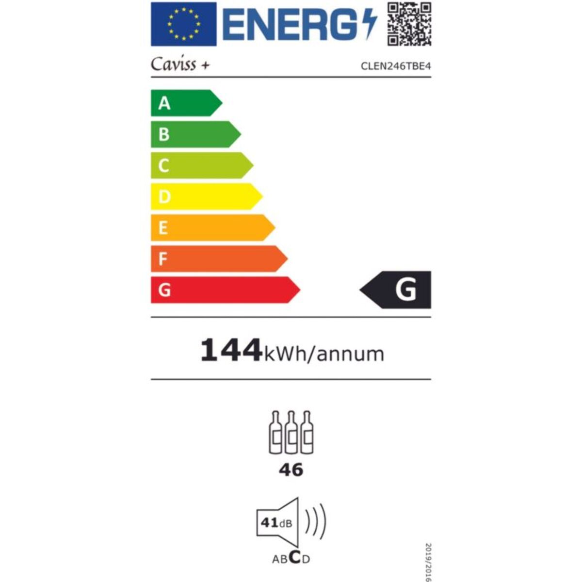 Cave à vin encastrable CAVISS CLEN246TBE4