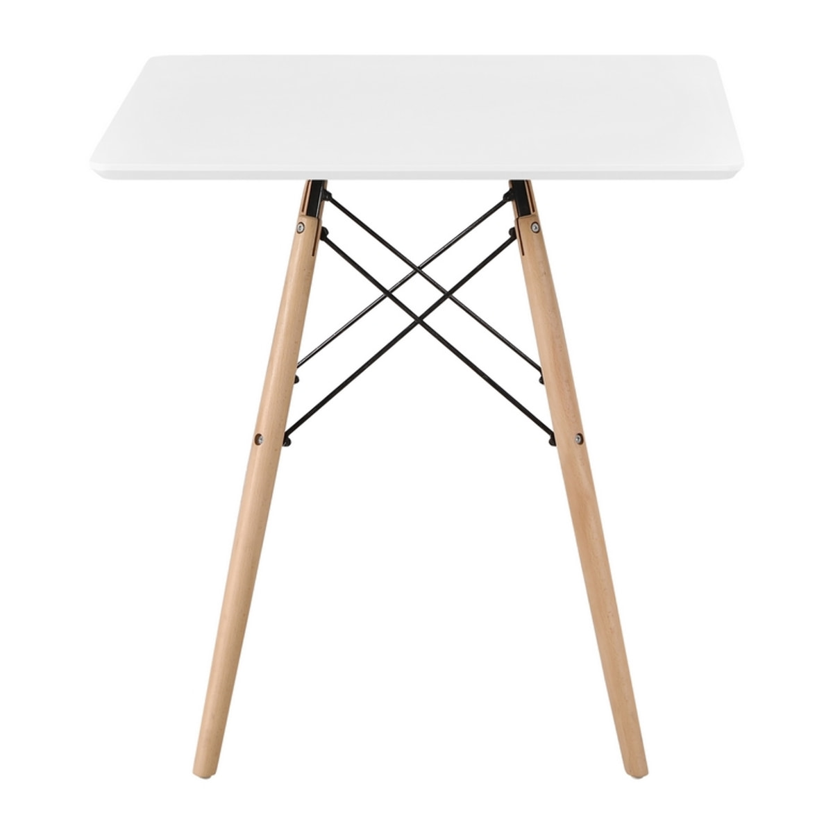 Tavolo da pranzo con gambe incrociate e top bianco - Ester