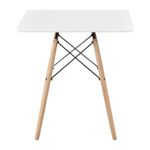 Tavolo da pranzo con gambe incrociate e top bianco - Ester