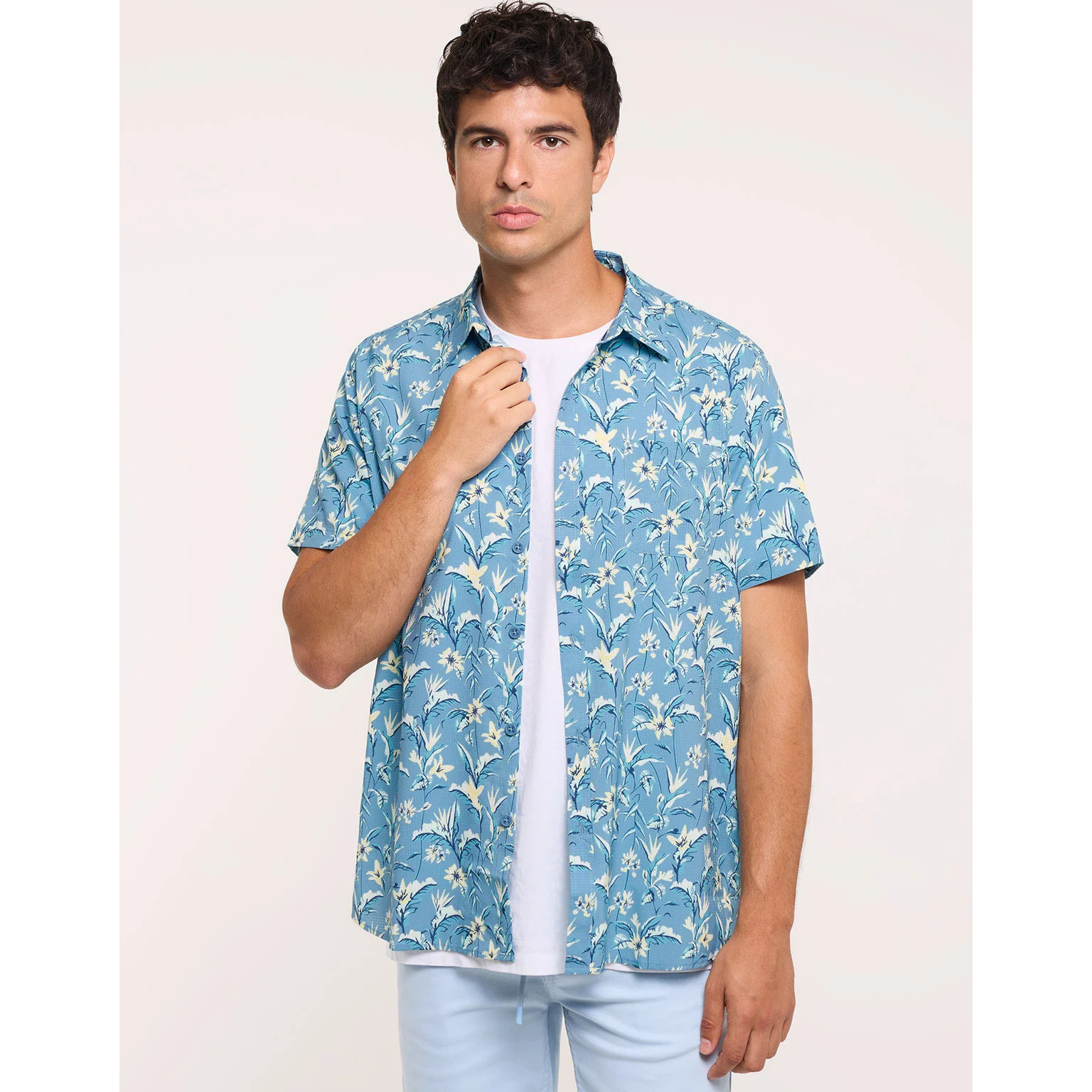 Camisa Manga Corta Azul - Pastelparadise