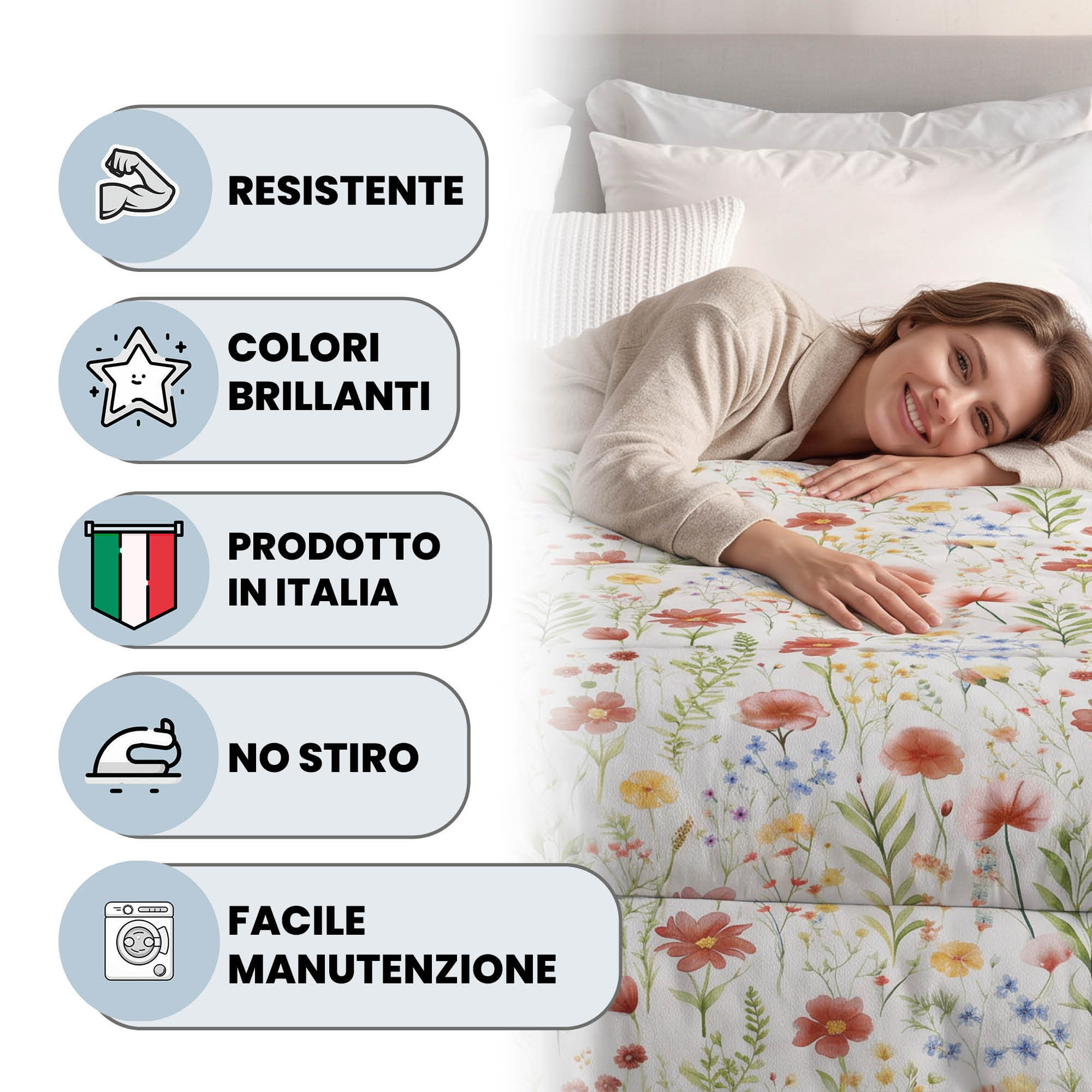 TRAPUNTA INVERNALE KARMA - 300 gr - 100% Microfibra - Made in Italy