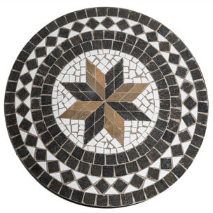 Table à manger ronde "Kipos" en mosaïque D90 cm