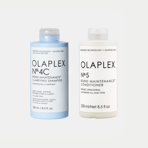 OLAPLEX Kit N°4C Bond Maintenance Clarifying Shampoo 250ml + N°5 Bond Maintenance Conditioner 250ml