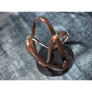 Mesa de cristal y haya