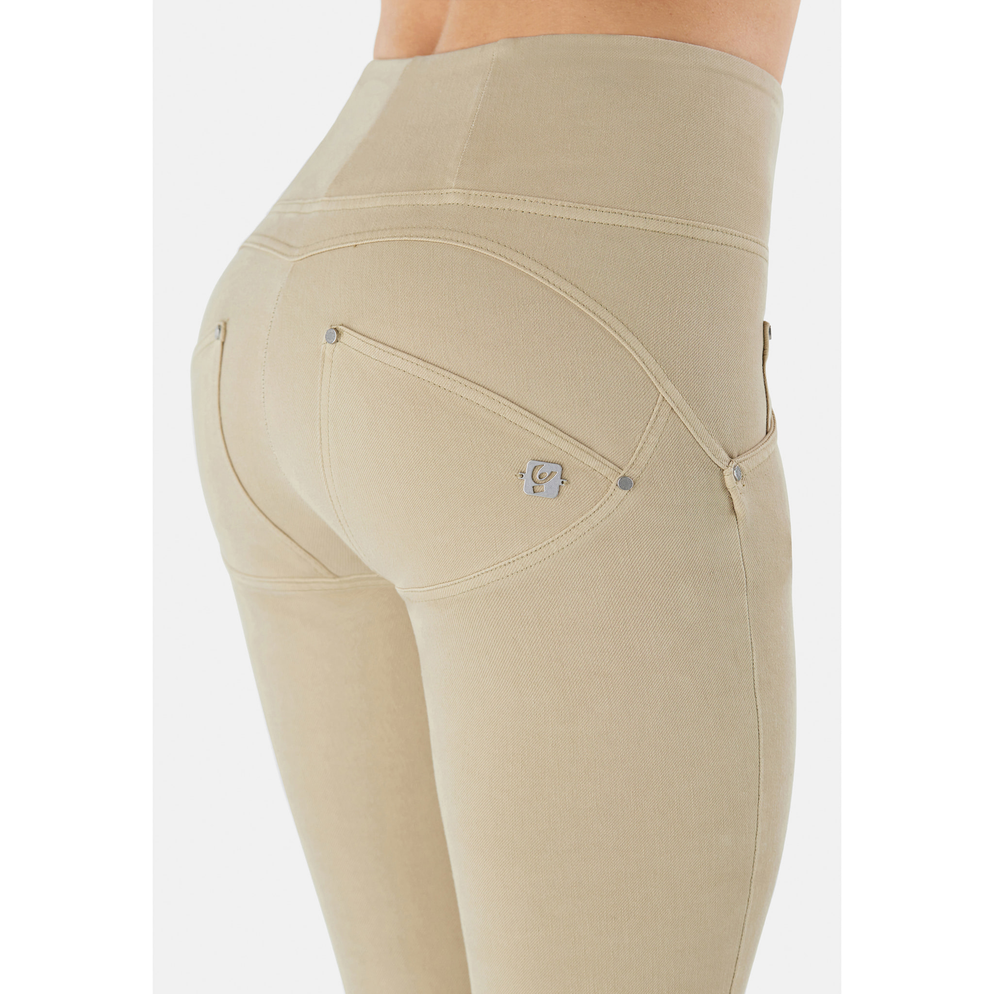 Pantaloni push up WR.UP® vita alta superskinny tessuto navetta