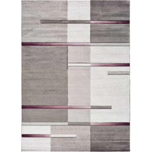 DETROIT Alfombra geométrica de pelo corto lila, varias medidas disponibles.