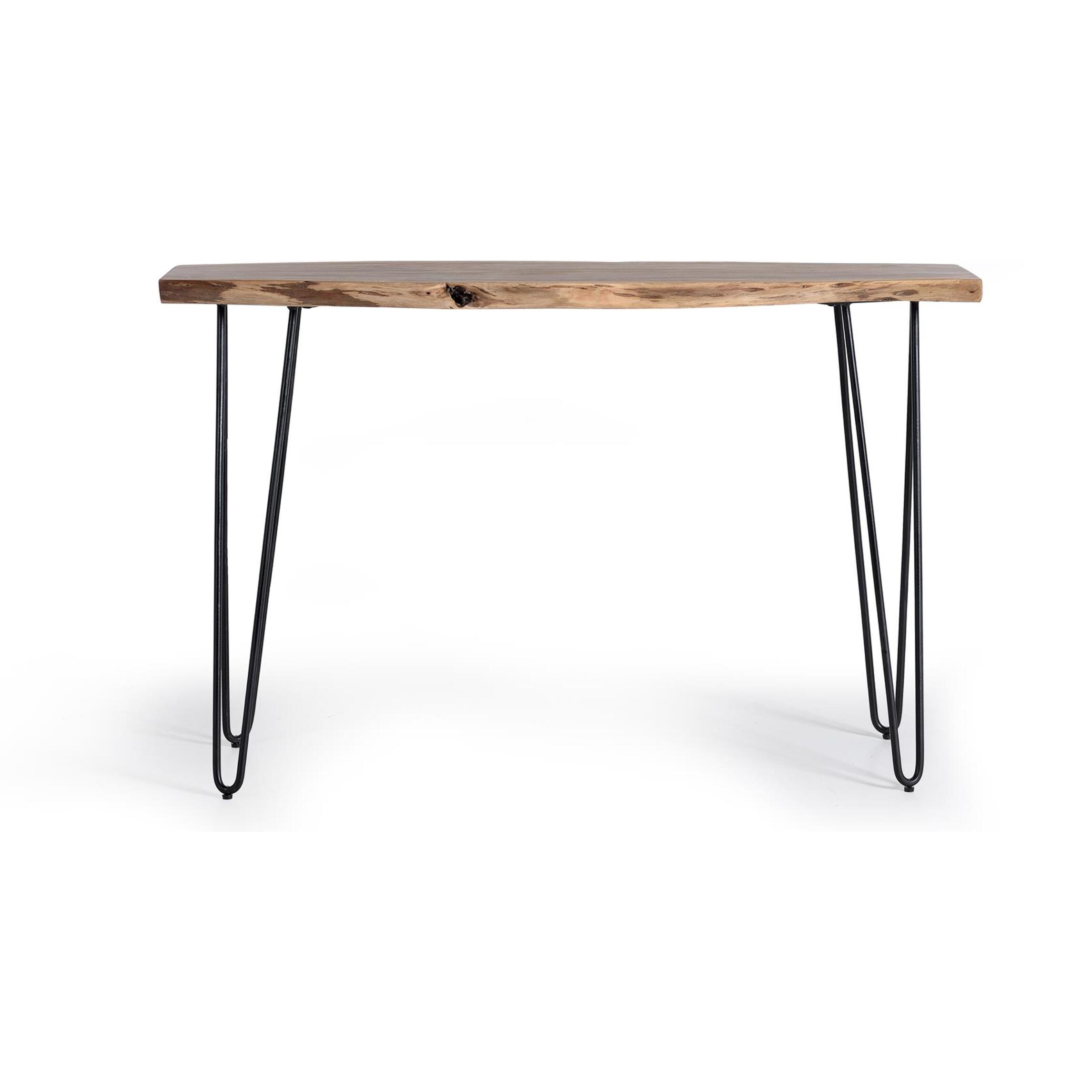 Consola - madera de acacia y metal - 120x35x76cm