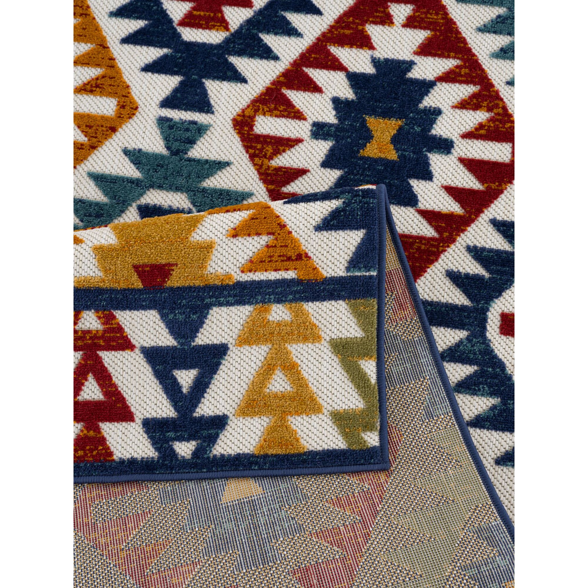 Cabana - Tapis d'extérieur multicolore avec motif à relief