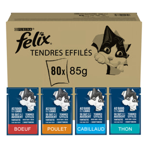 FELIX Tendres Effilés en Gelée Mixte 80x85g