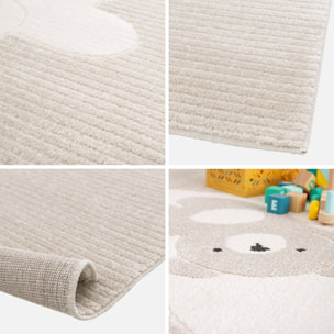 Tapis intérieur enfant beige créme oursons RYAN