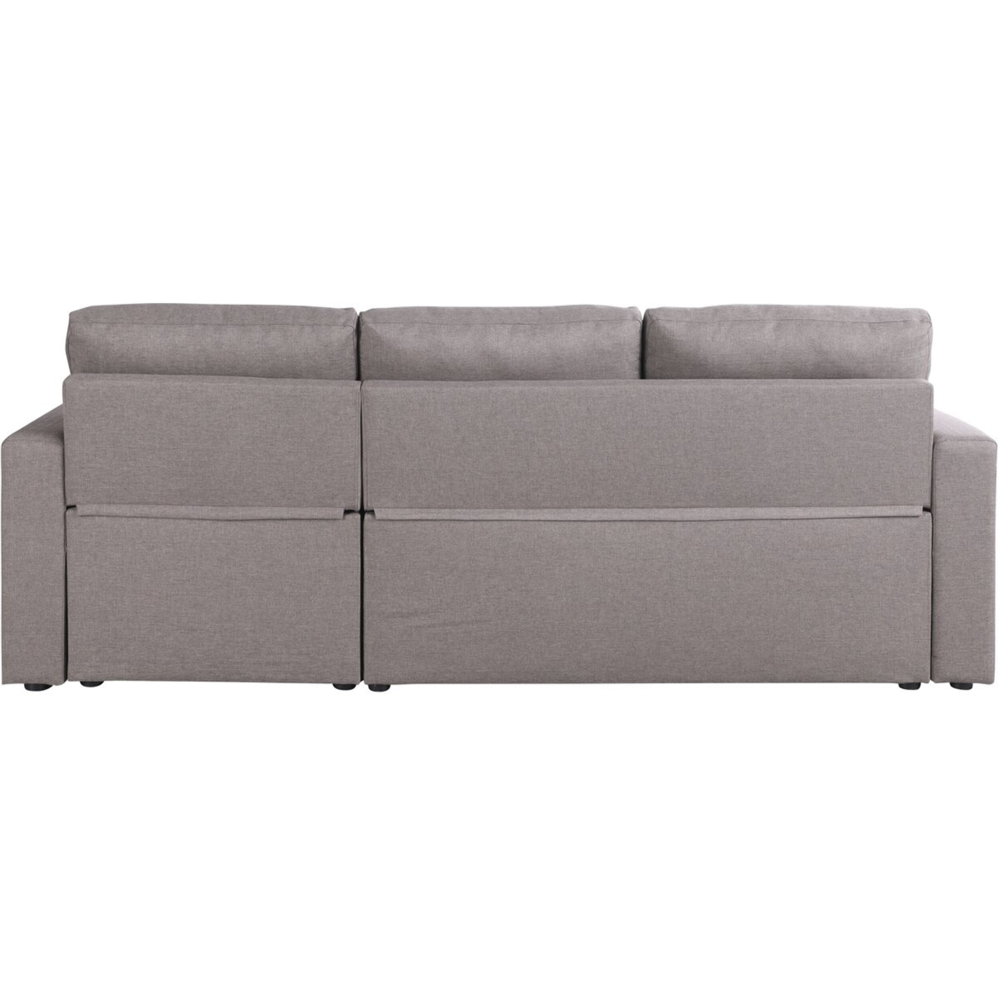Canapé d'angle convertible/ réversible avec coffre "Alain" - 3 places - Taupe