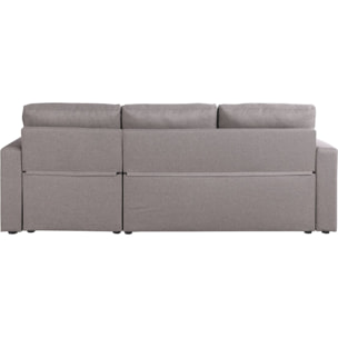 Canapé d'angle convertible/ réversible avec coffre "Alain" - 3 places - Taupe