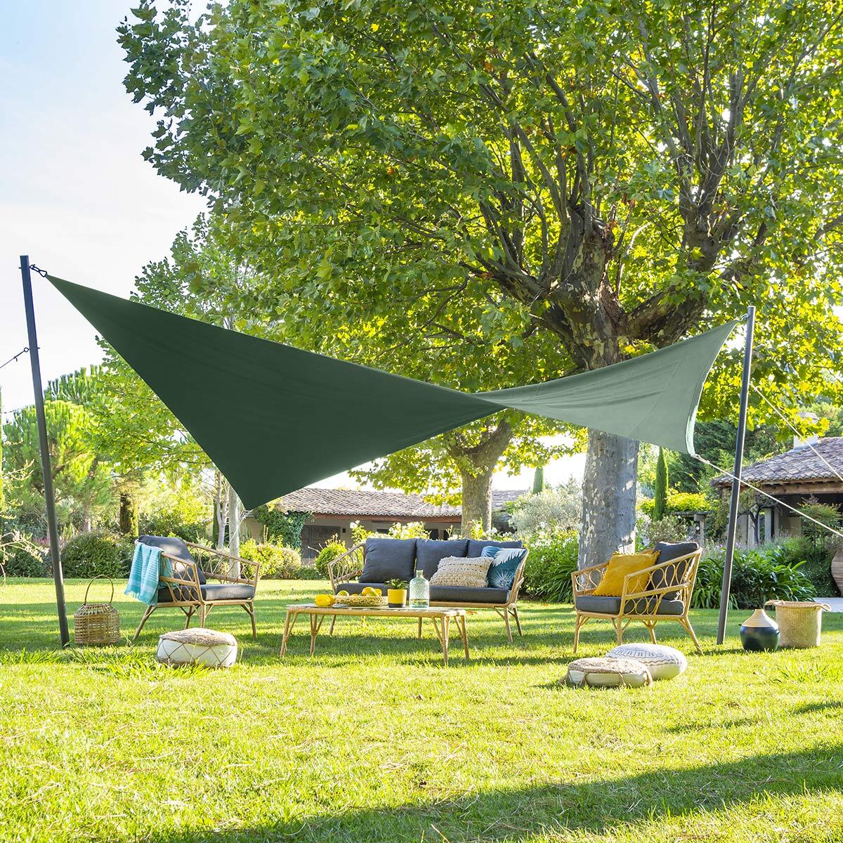 Voile d'ombrage triangulaire Shae Vert olive