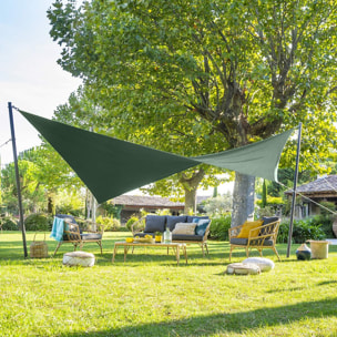 Voile d'ombrage triangulaire Shae Vert olive