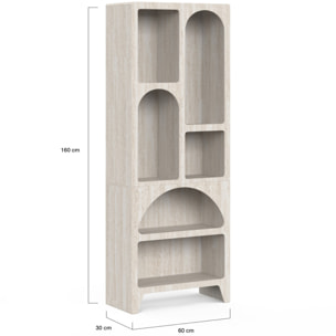 Etagère Alyana organique effet travertin 160cm