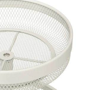 Corbeille "Mayaj" 2 niveaux en métal beige
