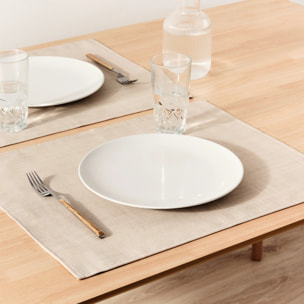 Lot de 2 sets de table Beige 50x40 cm