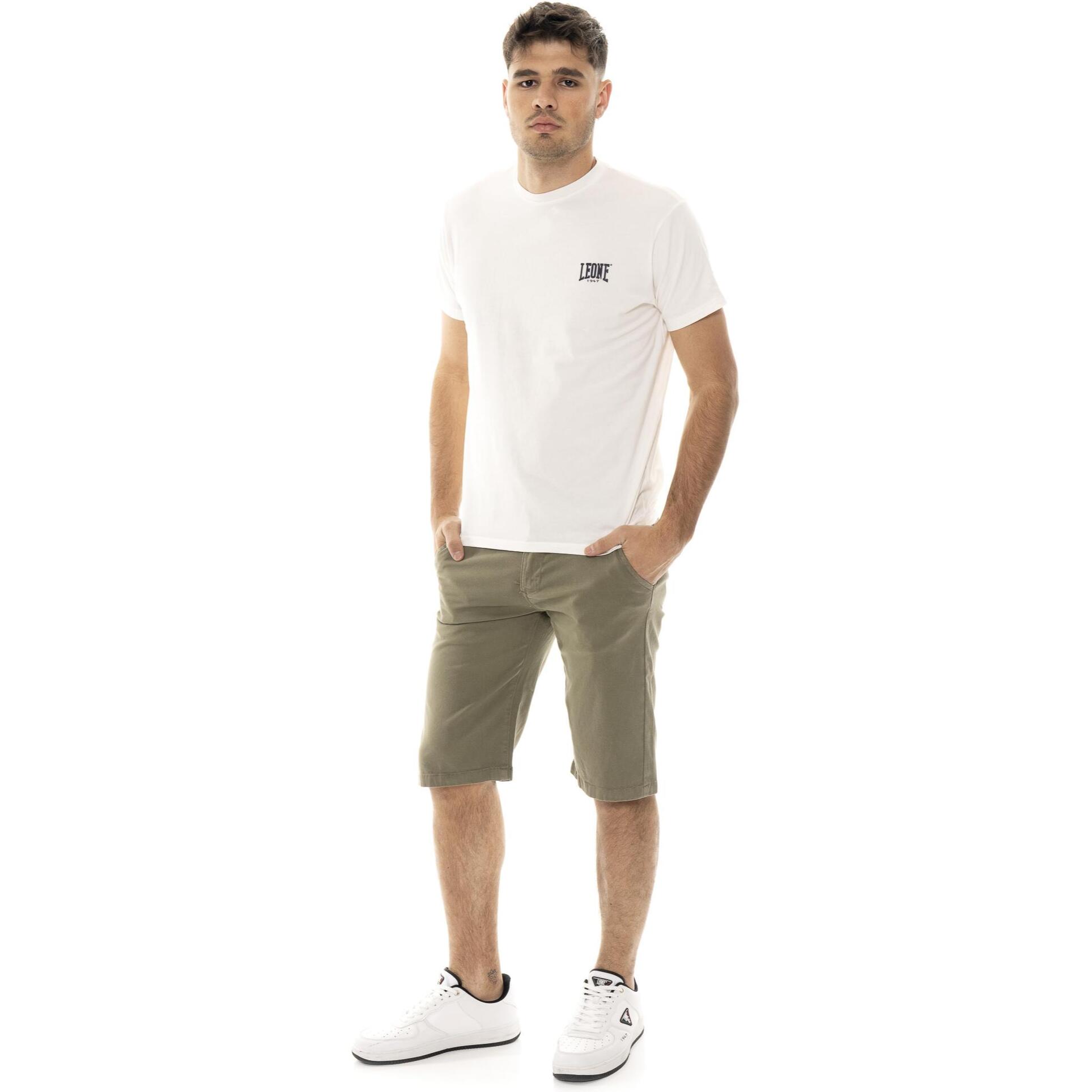 Bermuda chino da uomo in twill elasticizzato Leone Easy
