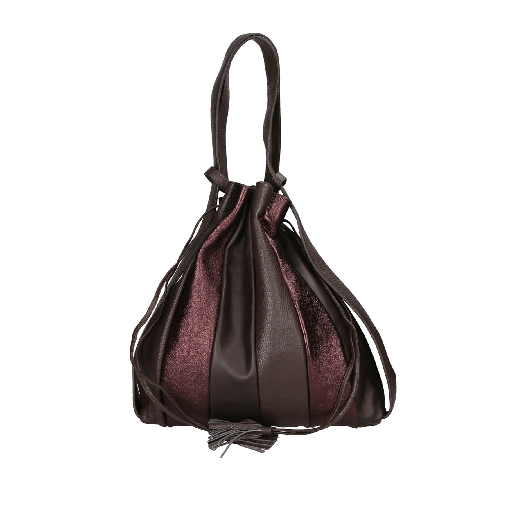 Borsa a spalla da Donna Oceania in Vera Pelle Made in Italy 37x34x6 cm