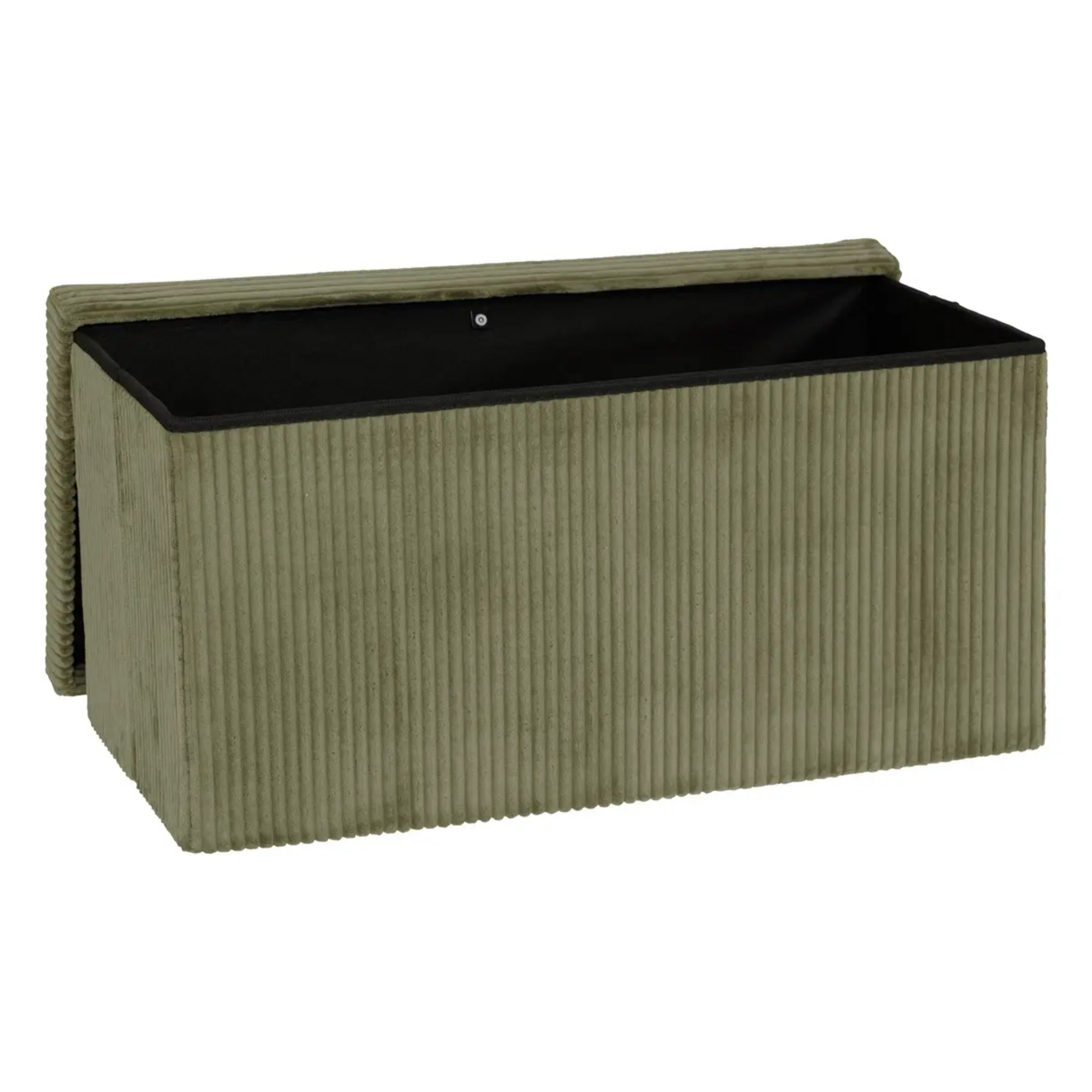 Pouf pliant Arum vert Kaki 76x38cm