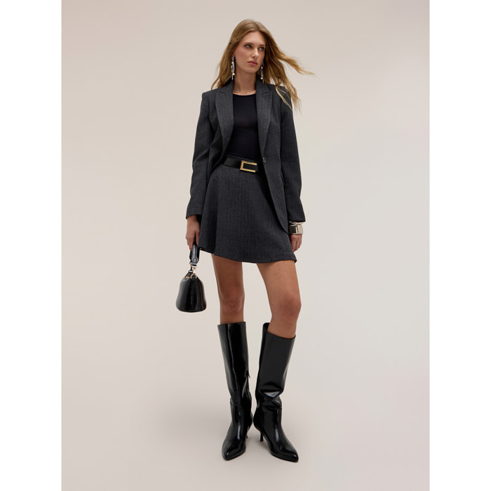 Motivi - Gonna a ruota The Tailoring Lab - Grigio